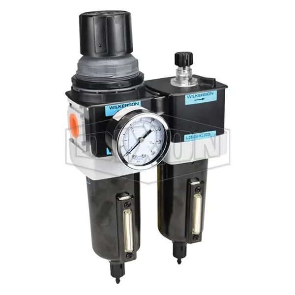 Wilkerson by  Combination Unit with Manual Drain and Sight Gauge, 1/2 in Port, 110 SCFM Flow Rate, A