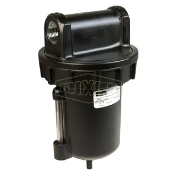 Watts by Hi-Flow Filter with Sight Glass, 1 in Port, 175 psig Pressure Range, 300 SCFM Flow Rate, 40
