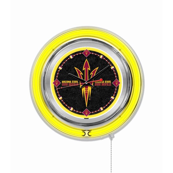 Arizona State University Double Neon 15" Clock Pitchfork