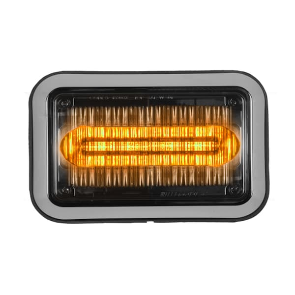 LED PrizmIi, With Bezel, Amber, 4"X6"