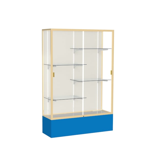 Spirit Floor Display Case 48x72x16, Plaque, Champange