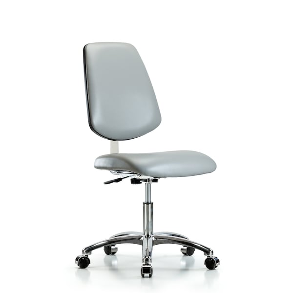 Clean Room Chair 18" to 23" Height, Vinyl, Dove