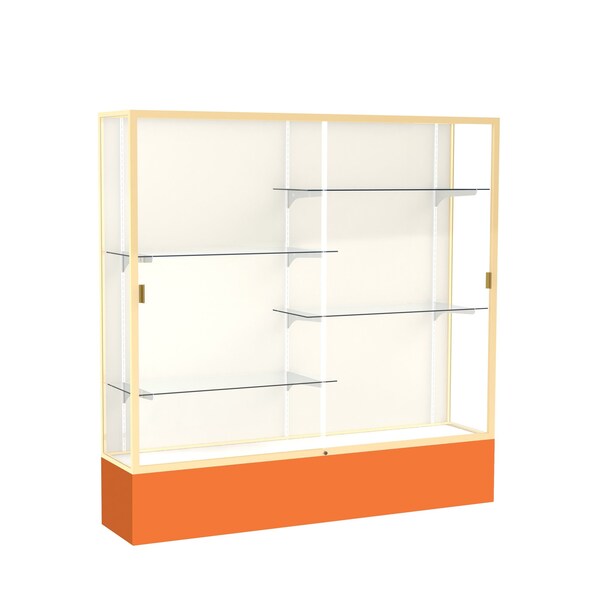 Spirit Floor Display Case 72x72x16, Plaque, Champange
