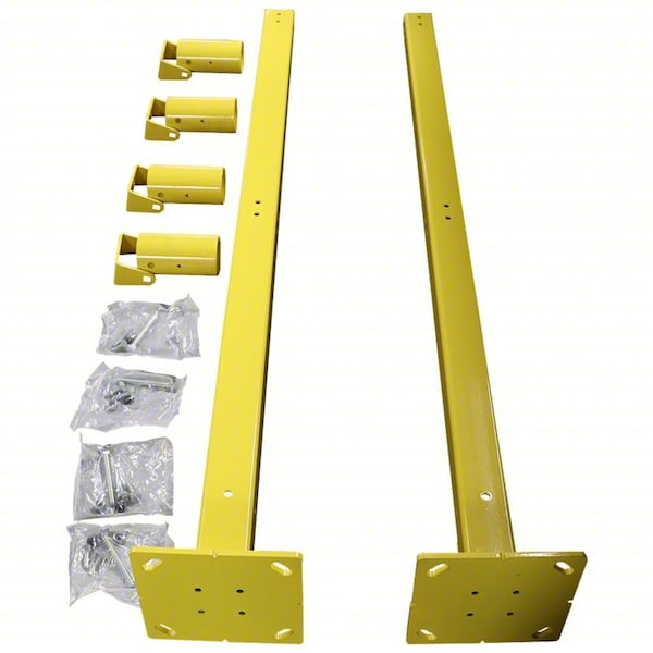 Safety Handrail, Steel, Yellow, 43-5/16" H