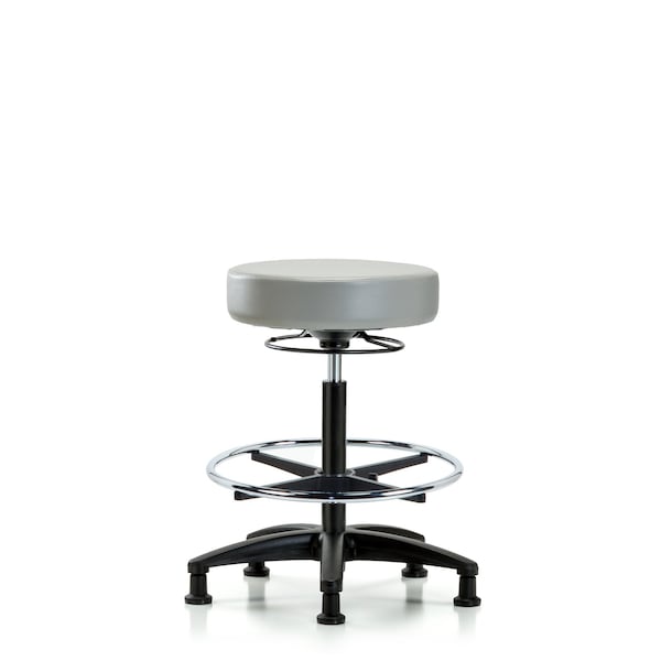 Bench Stool, Hi, Vinyl, CF, Glides, Dov