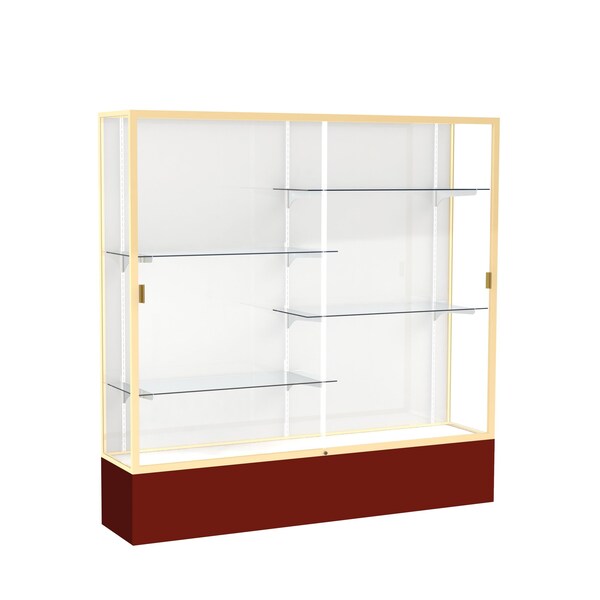 Spirit Floor Display Case 72x72x16, White, Champange