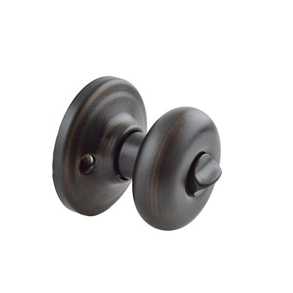 Hancock Knob Entry Door Lock SmartKey , New Chassis , 6AL Latch, RCS Strike Venetian Bronze Finish