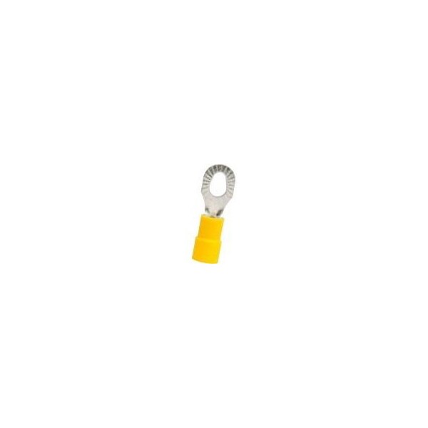 Ring Terminal, #6, #8, #10 Stud Size, 10 AWG, 600 V, Vinyl Insulated, 1000 PK
