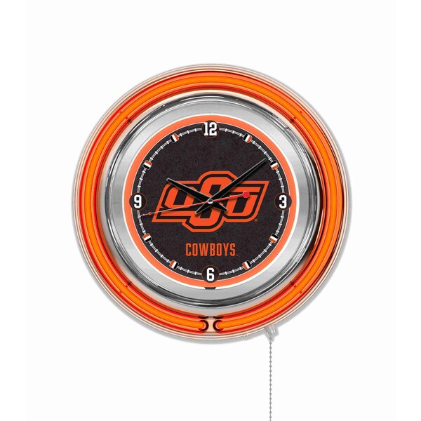 Oklahoma State University Double Neon 15" Clock