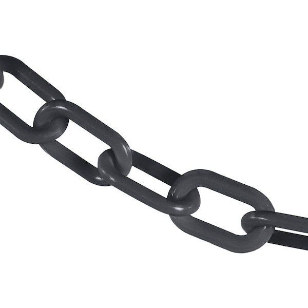 2" x 100' Slate Gray Heavy Duty Plastic Safety Chain