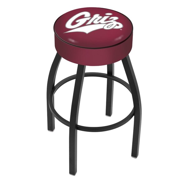 25" 4" Montana Cushion Seat, Blk Wrinkle Base Swivel Bar Stool