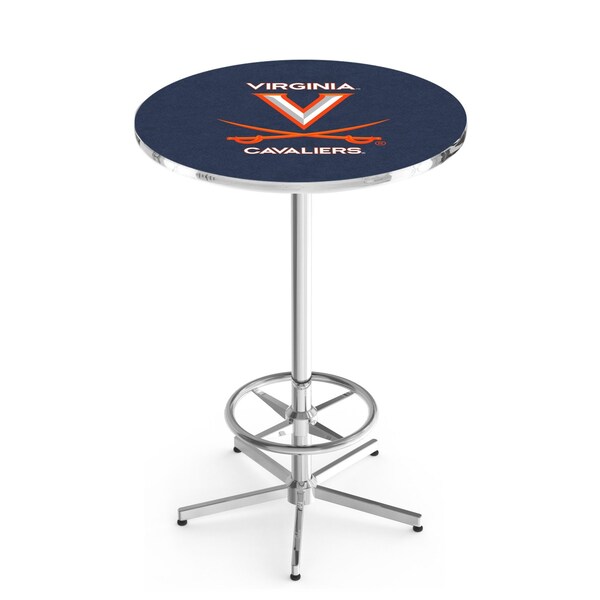 42" Chrome Virginia Pub Table, 36" dia. Top