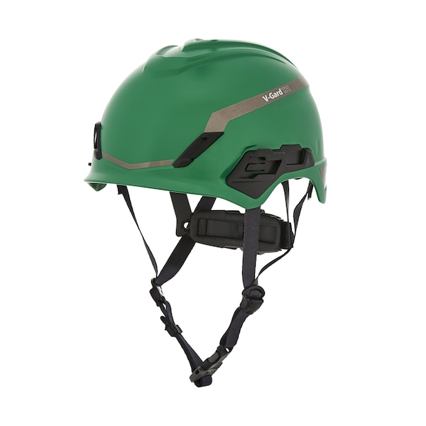 V-Gard H1 Safety Helmet, Novent, Fas-Trac III Pivot, ANSI, EN397, Type I, Class E, Green