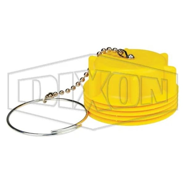 Dust Plug with Dust Seal and Chain Assembly, 3-1/4 in, Male ACME, Plastic, Domestic