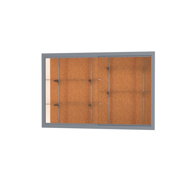 Recessed Wall Case 72x48x16, Cork