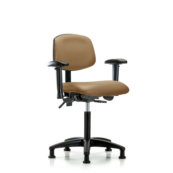 Chair, Vin, Med Bench, Tilt AA Glides, Taupe, 6-Way Adjustable, 22" to 29" Height, Taupe