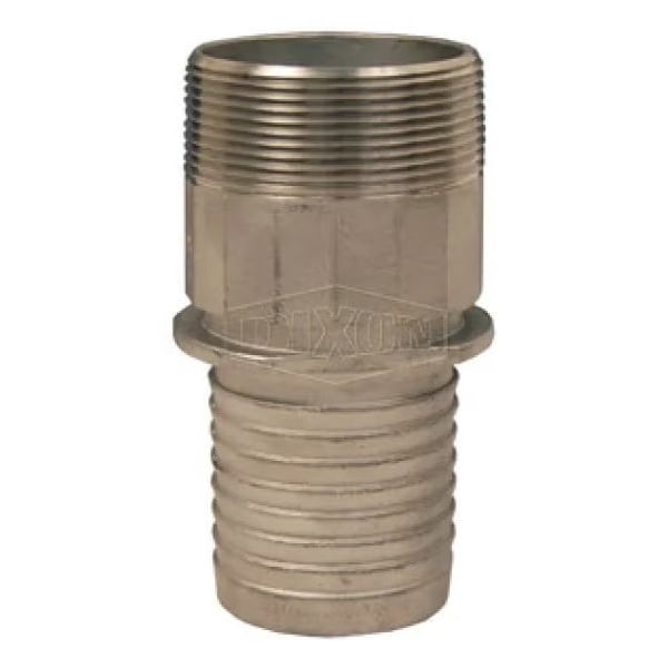 External Swage Notched Stem, 1-1/2 in Nominal, MNPT, 316 SS, Domestic