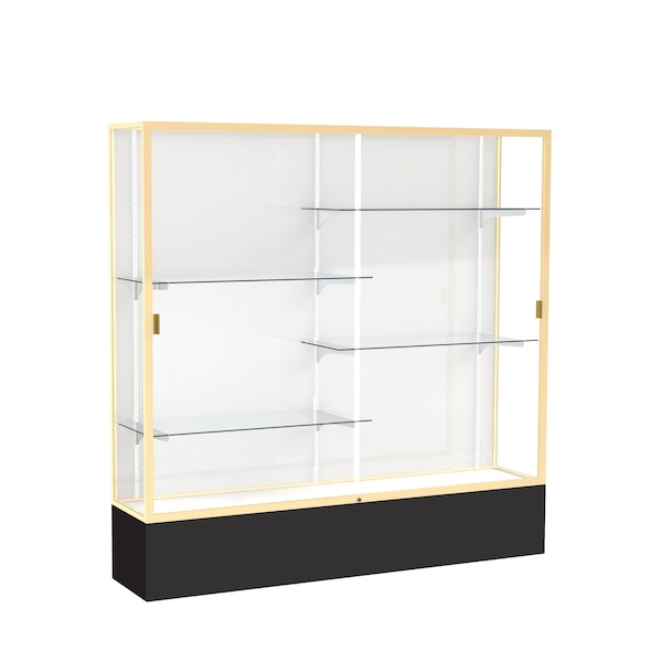 Spirit Floor Display Case 72x72x16, White, Champange