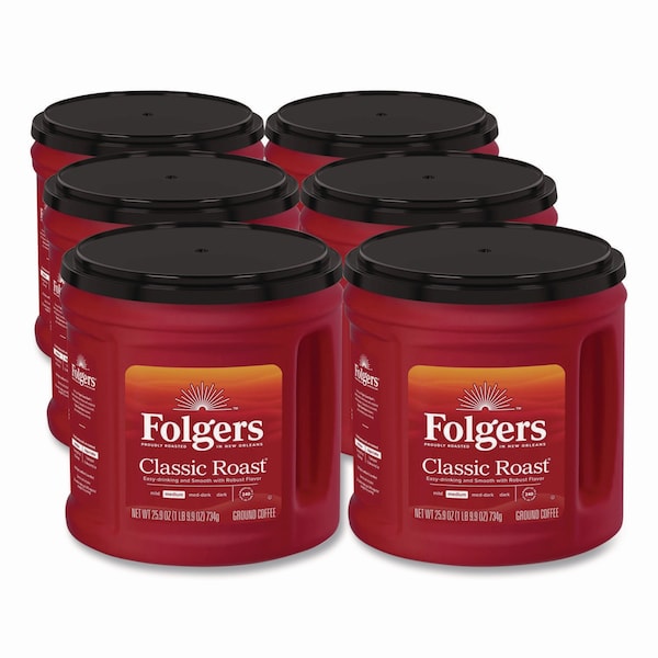 Coffee, Classic Roast, Ground, 25.9 oz Canister, PK6