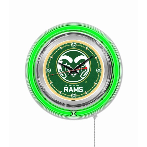 Colorado State University Double Neon 15" Clock