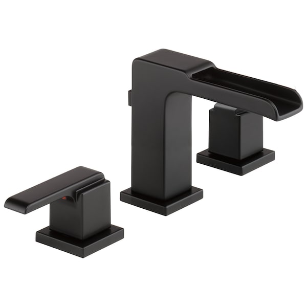 3-hole 4-16" installation Hole Widespread Lavatory Faucet, Matte Black