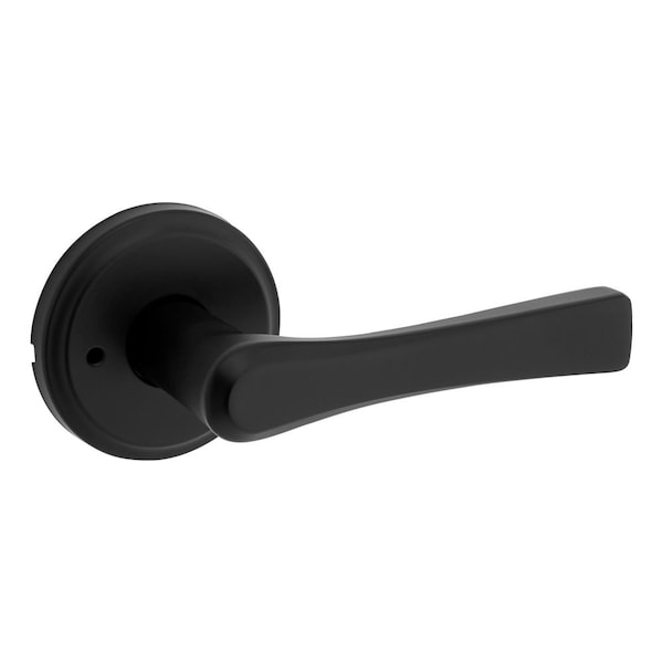Katella Lever Privacy Door Lock with 6AL Latch and RCS Strike Matte Black Finish