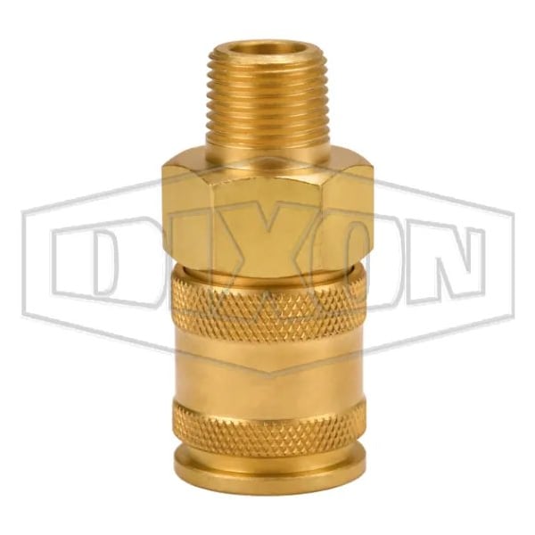 CJ Series High Flow Male Quick Disconnect Pneumatic Coupler, 3/8-19 Nominal, Quick Disconnect Couple