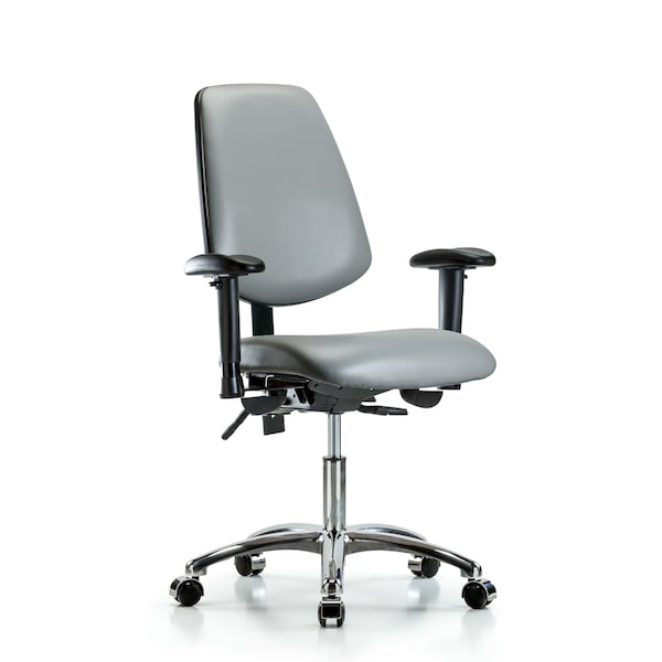 Vinyl Chair, Vinyl, Adjustable Arms