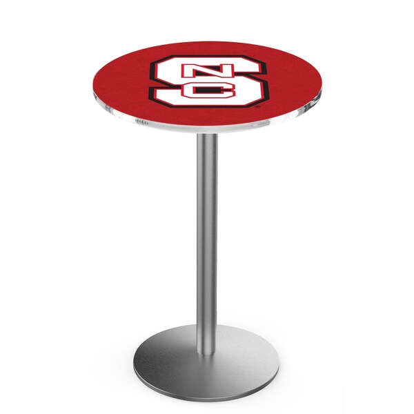 36" Stainless Steel North Carolina State Pub Table, 36" dia. Top