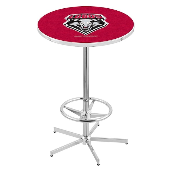 42" Chrome New Mexico Pub Table, 36" dia. Top