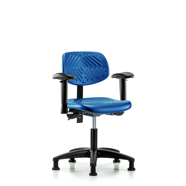 Poly Chair, Desk, Tilt, Arms, Glides, Blue