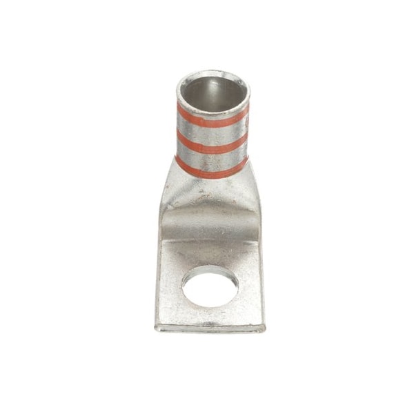 One-Hole Compression Lug, 1 to 2 in Stud, Standard Barrel, Copper, Orange