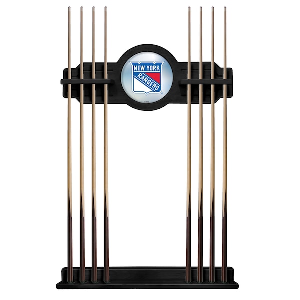 New York Rangers Cue Rack in Black Finish