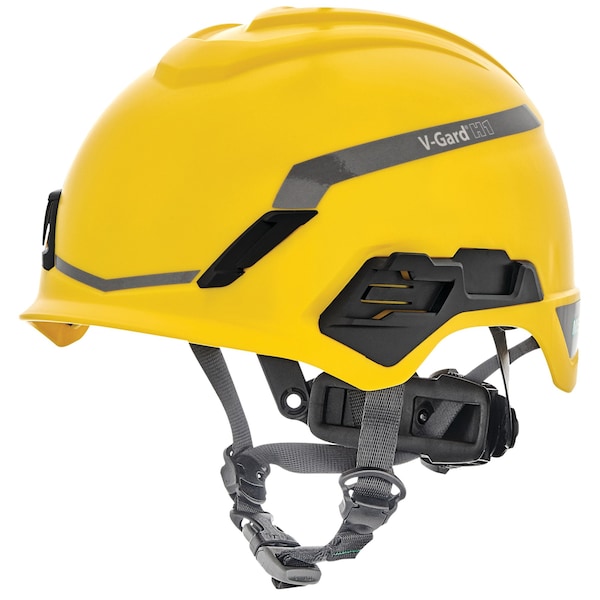 V-Gard H1 Safety Helmet, Novent, Fas-Trac III Pivot, ANSI, EN397, Type I, Class E, Yellow