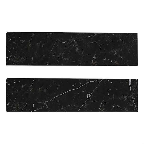 Regallo Marquinanoir 3" X 24"  Matte Porcelain Bullnose Wall Tile, PK10