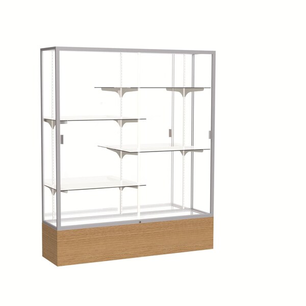 Floor Display Case 60x72x16, Mirror, Satin