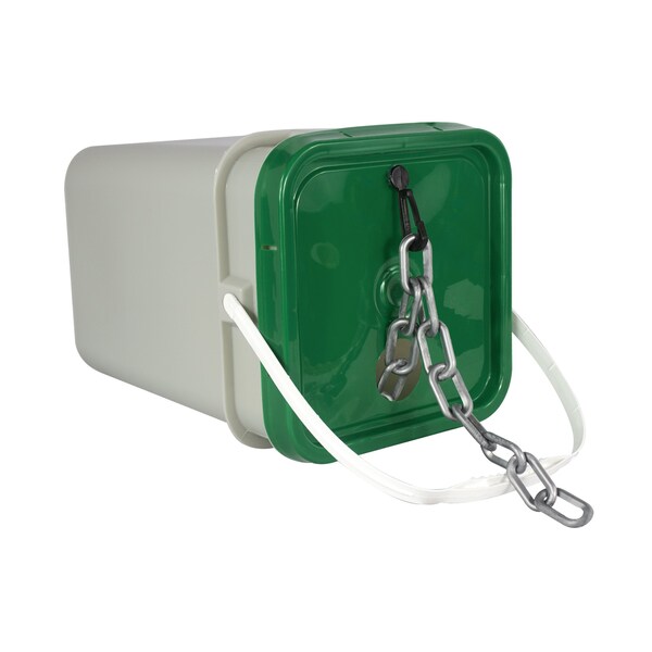 2" x 120' Silver Heavy Duty Plastic Safety Chain - Pail