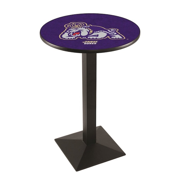 42" Blk Wrinkle James Madison Pub Table, 36" dia. Top