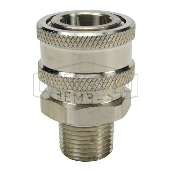 Straight Through Interchange Quick Connect Coupling, 3/4-14 Nominal, MNPT, 303 SS, Domestic