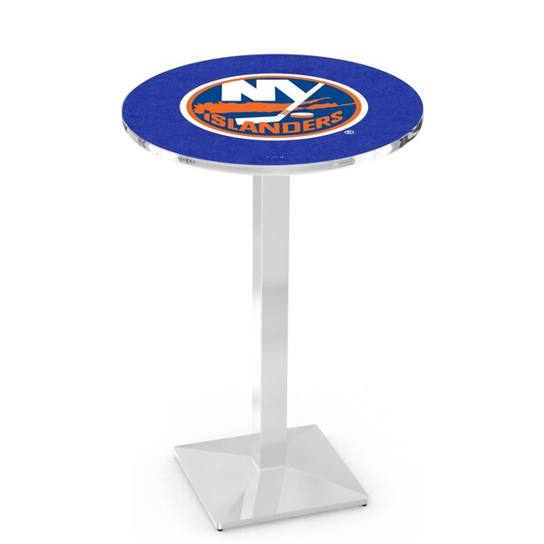 42" Chrome New York Islanders Pub Table, 36" dia. Top