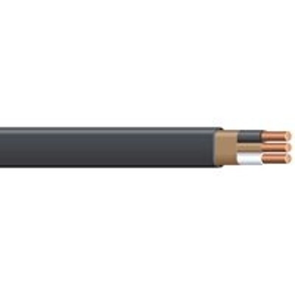 NM-B Non-Metallic Building Cable, 6 AWG, Black, Solid, 125 ft