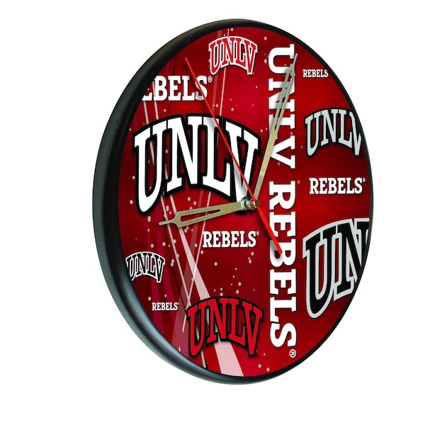University of Nevada Las Vegas 13" Solid Wood Clock