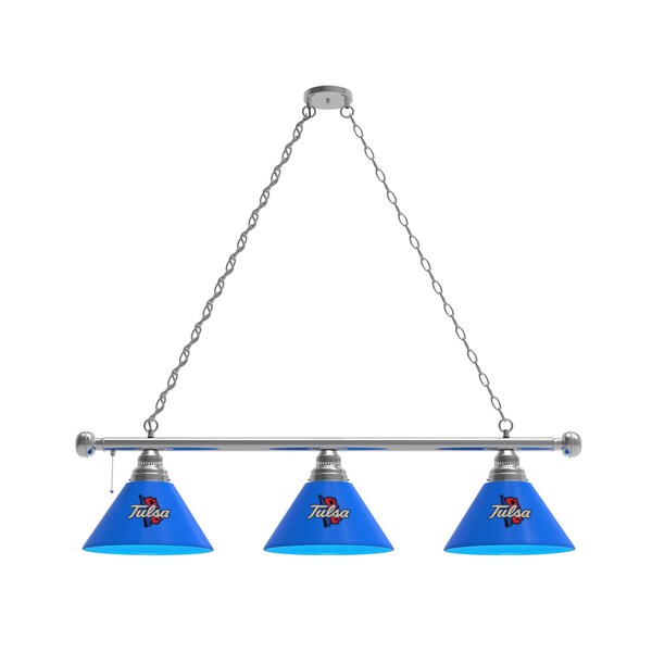 Tulsa 3 Shade Billiard Light, Chrome Fixture