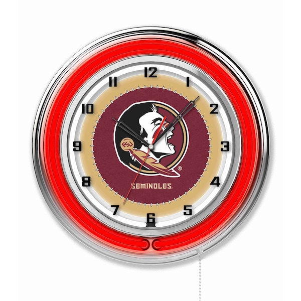 Florida State Double Neon 19" Clock (Head)