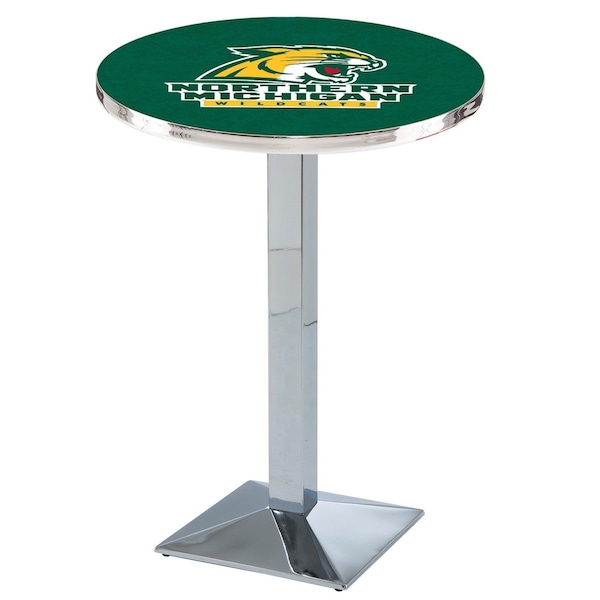 42" Chrome Northern Michigan Pub Table, 36" dia. Top