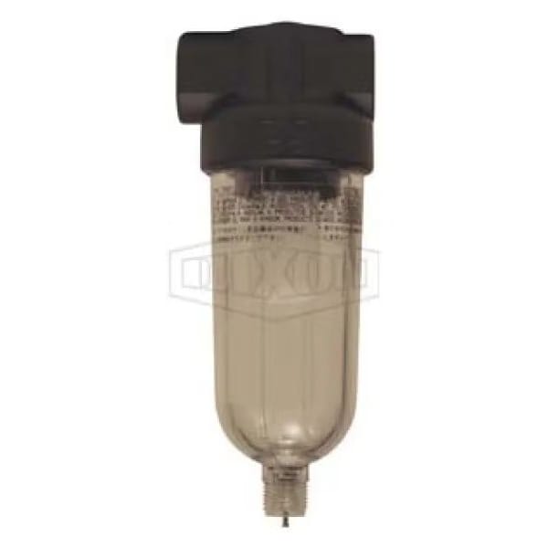 Compact Design Miniature Compressed Air Filter with Manual Drain, 24 SCFM, 5 micron, 150 psig, -30 t