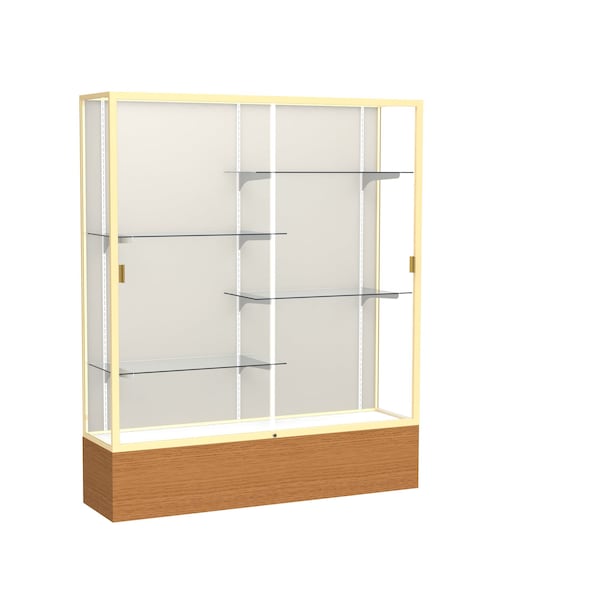 Floor Display Case 60x72x16, Plaque, Champange