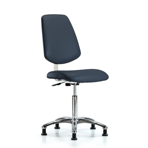 Clean Room Chair 22" to 29" Height, Vinyl, Imperial Blue