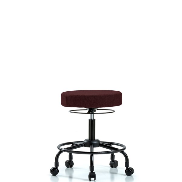 Desk Stool, Fabric, RT, Casters, Bur