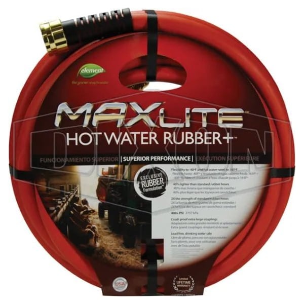 3/4 in ID x 50 ft L Water Hose, Rubber Tube